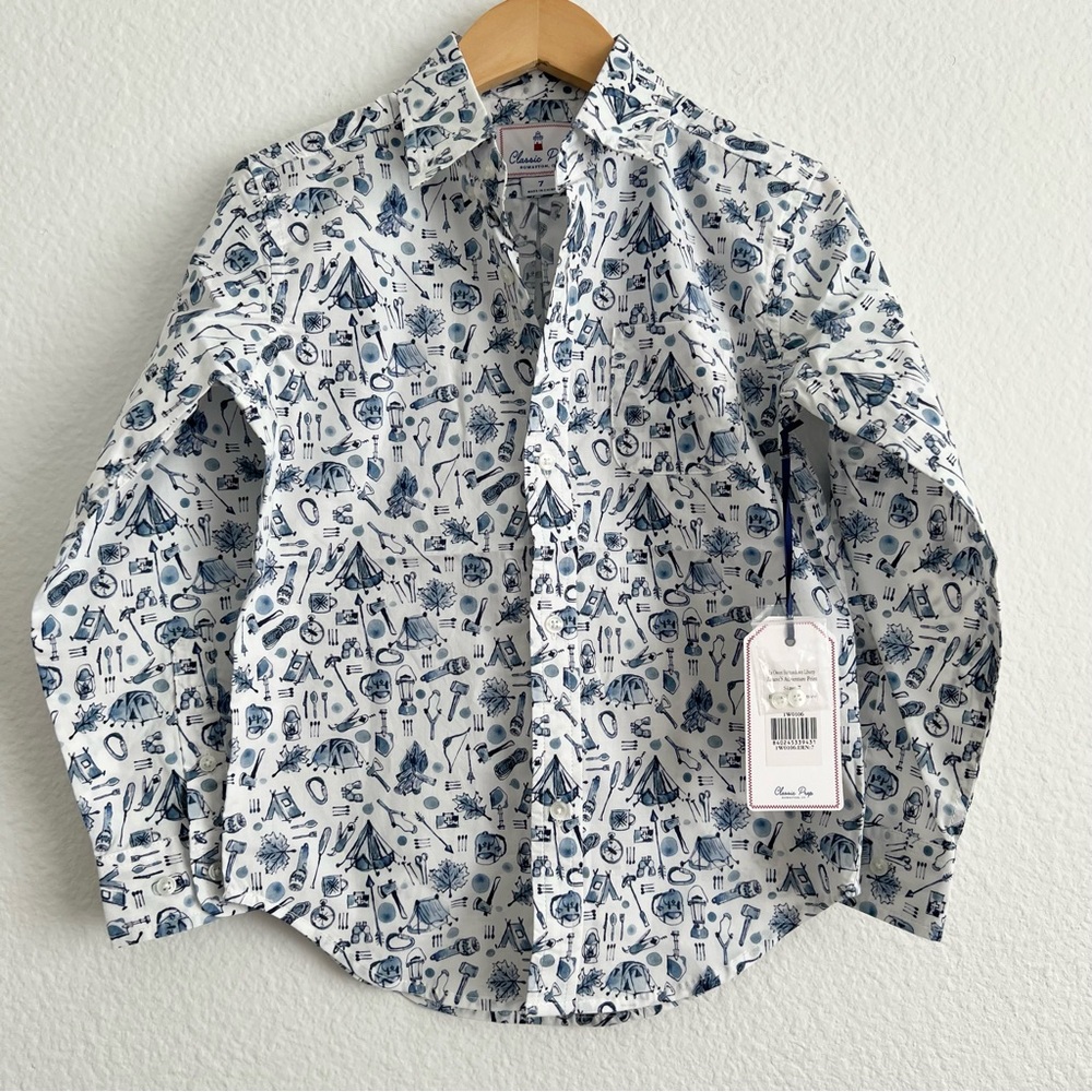 Classic Prep Boys Long-Sleeve Button-Up Shirt